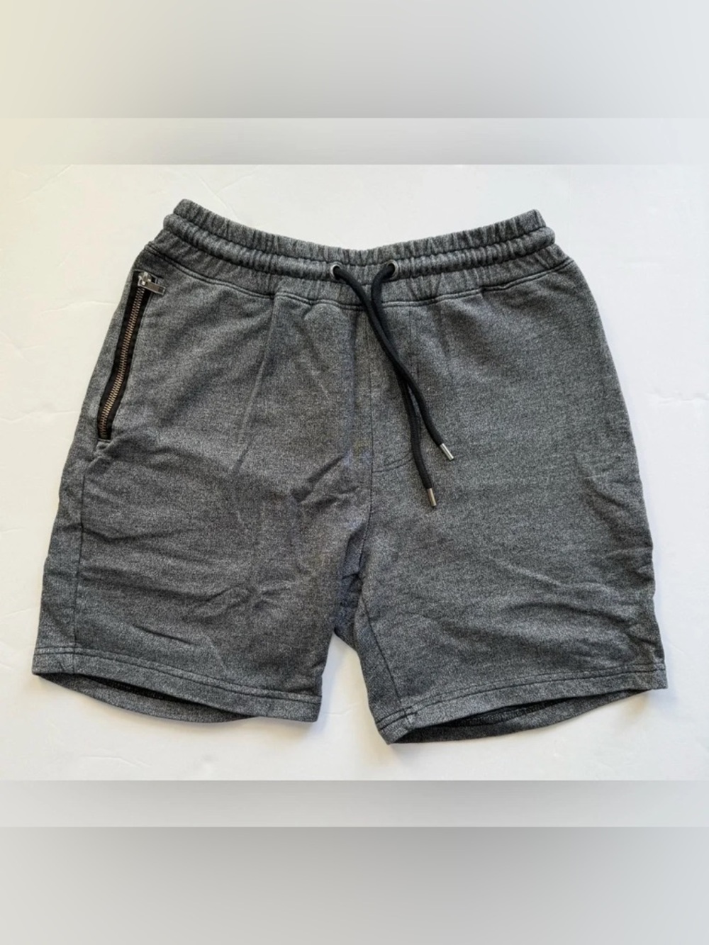 21MEN Men's Heather Gray Fleece Drawstring Sweat Shorts Lounge Athletic Size S